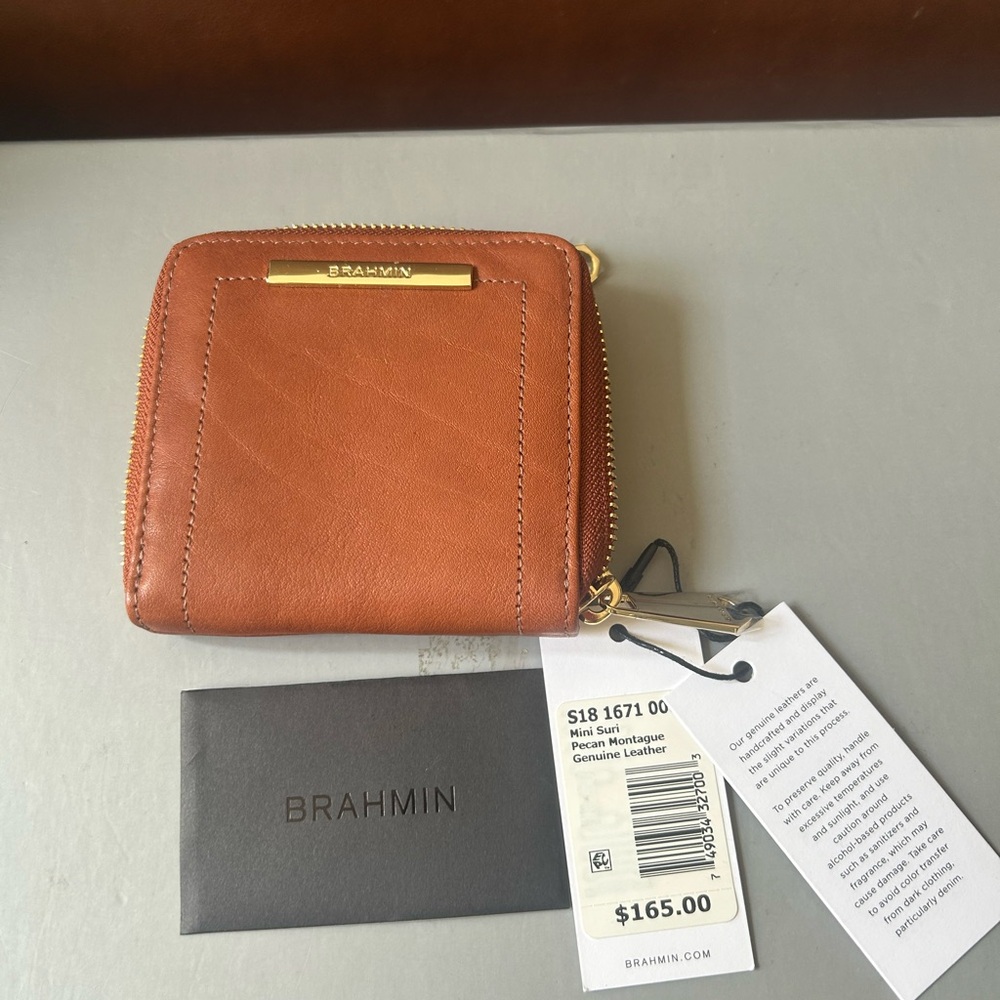 Brahmin  Mini  SURI Brown Leather Wallet